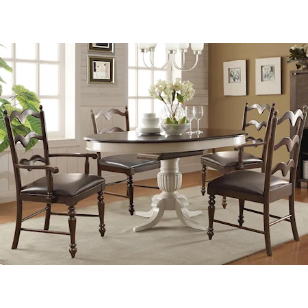 5 Piece Dining Set with 18" Butterfly Leaf